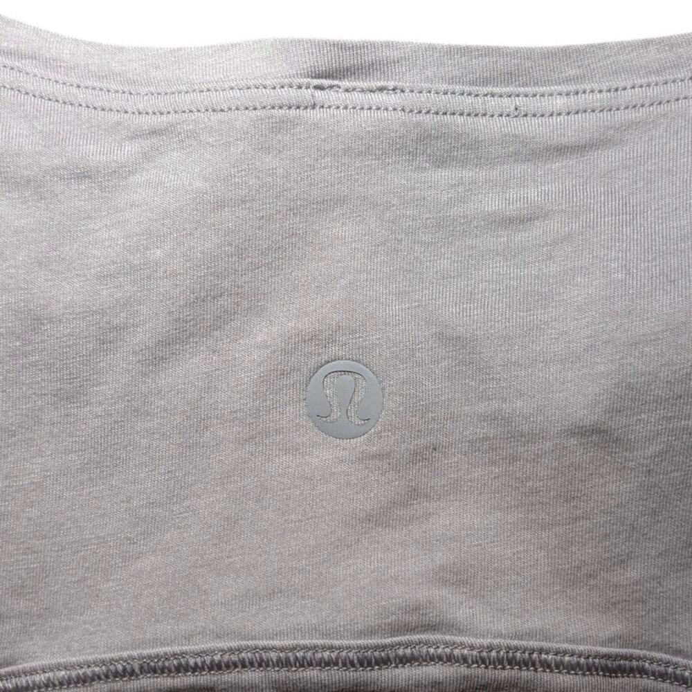 Lululemon Back In Action Tank Pima Cotton Lavender Grey Size 6 - Picture 4 of 4